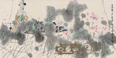 梁文博 2005年作 夏凉图 镜心 66×136cm